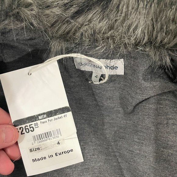 Faux Fur Jacket Toddler Size 4 - Picture 3 of 3